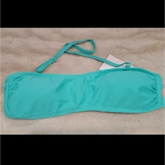 Bandeau Bikini Top Mint Color SZ Medium - Picture 3 of 5